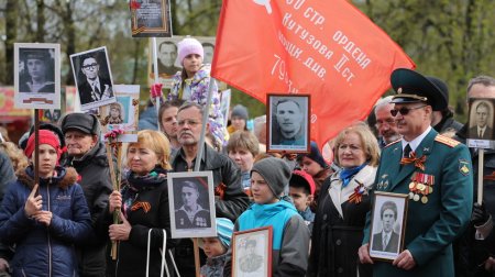 Более 16 тыс человек встретили участие в акции «Бессмертный полк» в Одинцовском районе