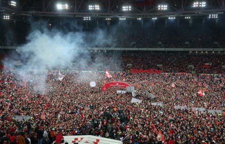 Фанаты "Спартака" сломали ворота на "Открытие-Арене" при праздновании чемпионства