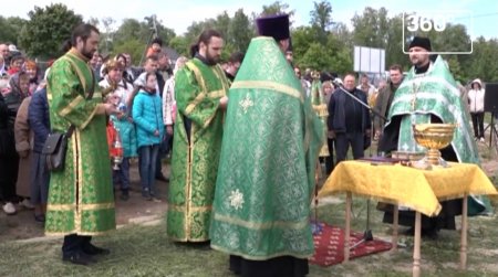 В Зарайском районе освящены кресты и колокола нового храма