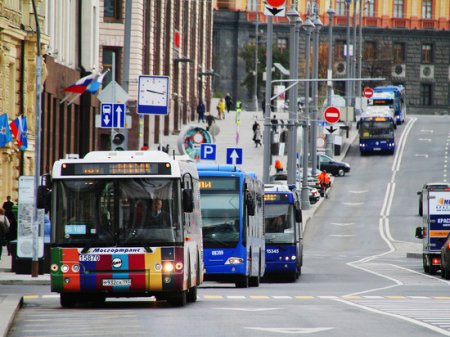 Общественники предложили разрешить водителям объезжать автобус через сплошную