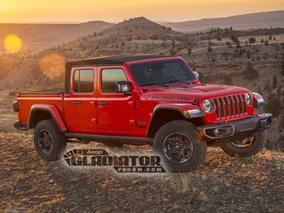 Первые фото брутального пикапа Jeep Gladiator