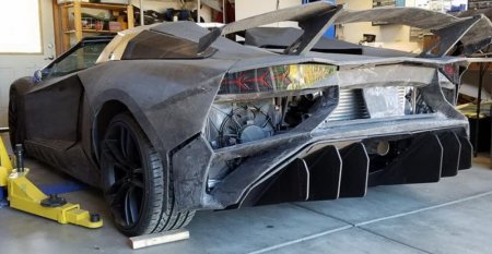 Американец у себя дома напечатал на 3D-принтере Lamborghini Aventador и на нем можно ездить