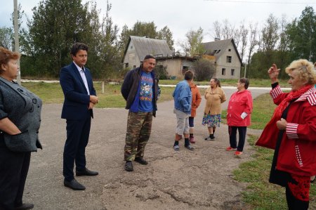 Глава городского округа встретился с жителями д. Красновские Выселки.