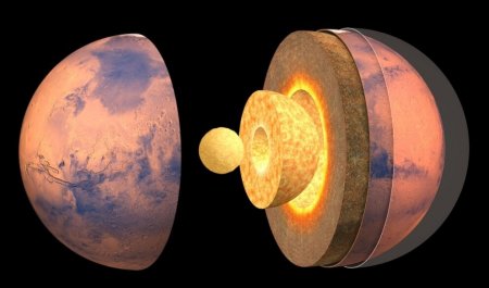 Под поверхностью Марса найдены древние потоки вулканической лавы